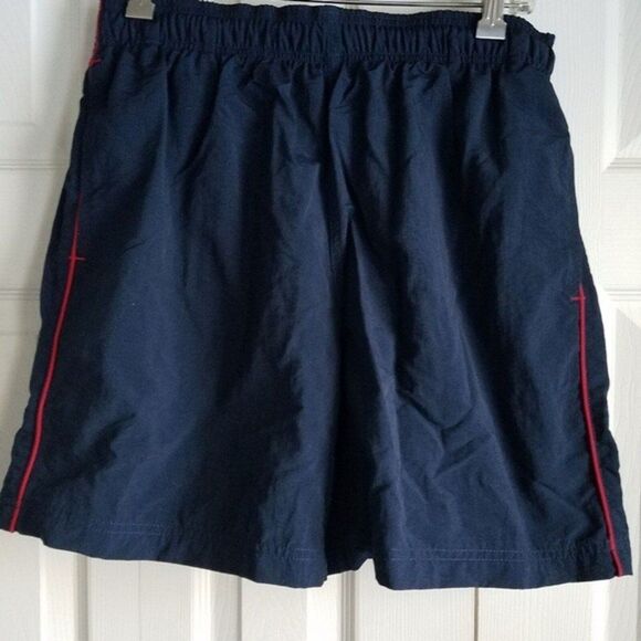 Cheetah Dark Blue Men's Swim Trunks with Red Trim Size M - Picture 4 of 6